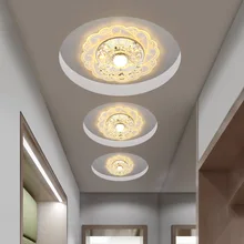 Хрустальная минималистская в стиле модерн проход коридор огней огни светодиодный Вход светильники Потолочный светильник фойе творческий круг лампы