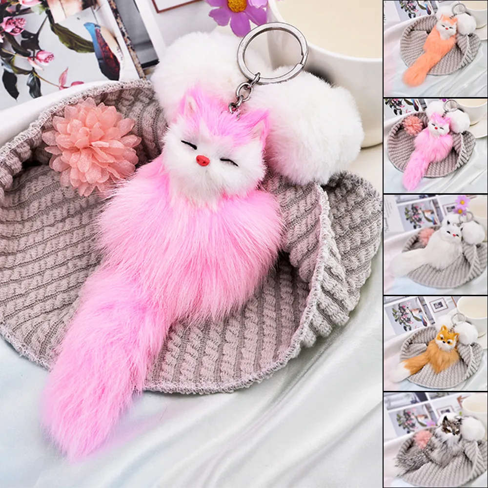 Fashion Cute Plush Keychain Toy Creative Bags Hanging Backpack Phone