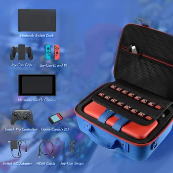 

EVA Storage Bag Small Hard Shell Carrying Game Entertainment Lightweight Case Set for Nintendo Switch NS Decoration
