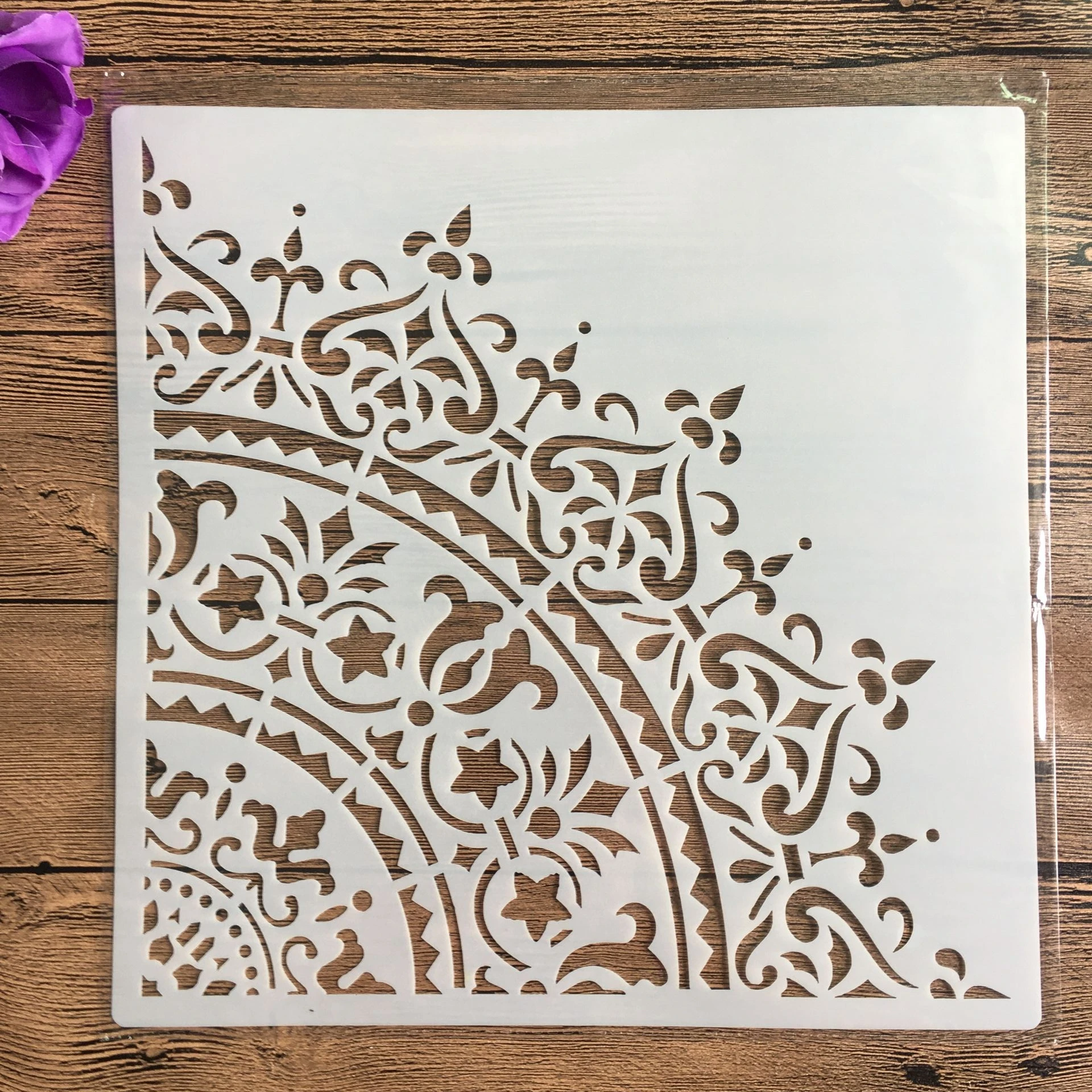 30*30Cm 1/4 Mandala Diy Stencils Muur Schilderen Plakboek Coloring ...