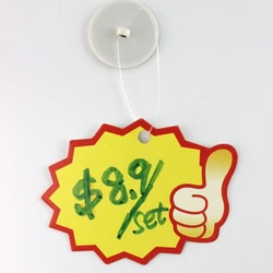 Porte affiche en papier avec signe de prix Pop en plastique, autocollants sur disque de 2cm de diamètre, affichage en fil à pression dans un magasin de détail, 100 ensembles 