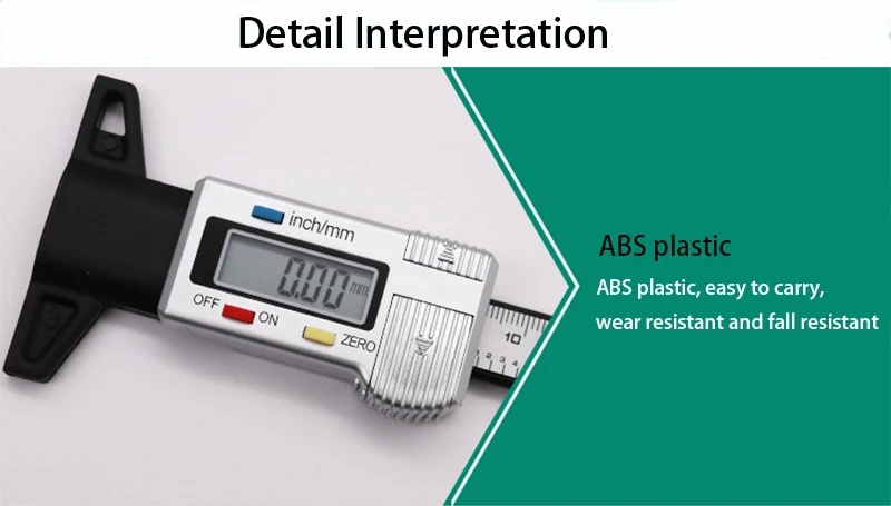Высокоточный цифровой измеритель Глубина рисунка протектора шин давление износ индикатор обнаружения измеритель для автомобилей грузовые автомобили Электронный штангенциркуль