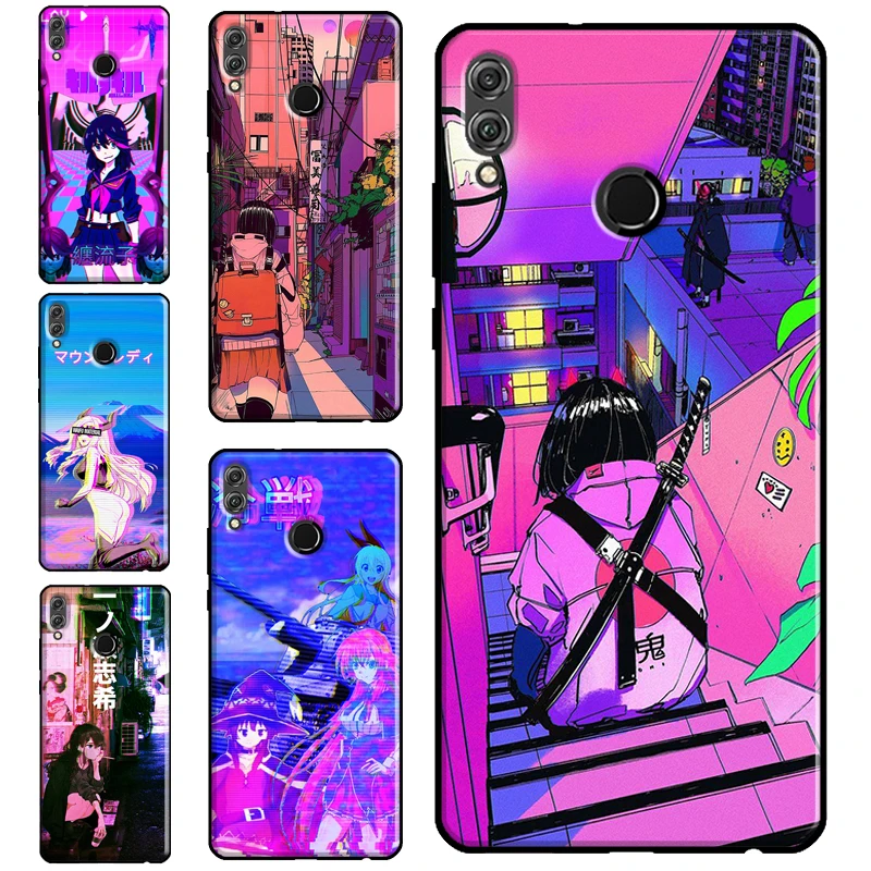 Vaporwave Glitch Anime Case For Huawei Honor 10 Lite 10X 8X 9X 6A 8A 9A 7S 8S 7C 7A 4C 6C 20 Pro 10i Cover Shell | Мобильные