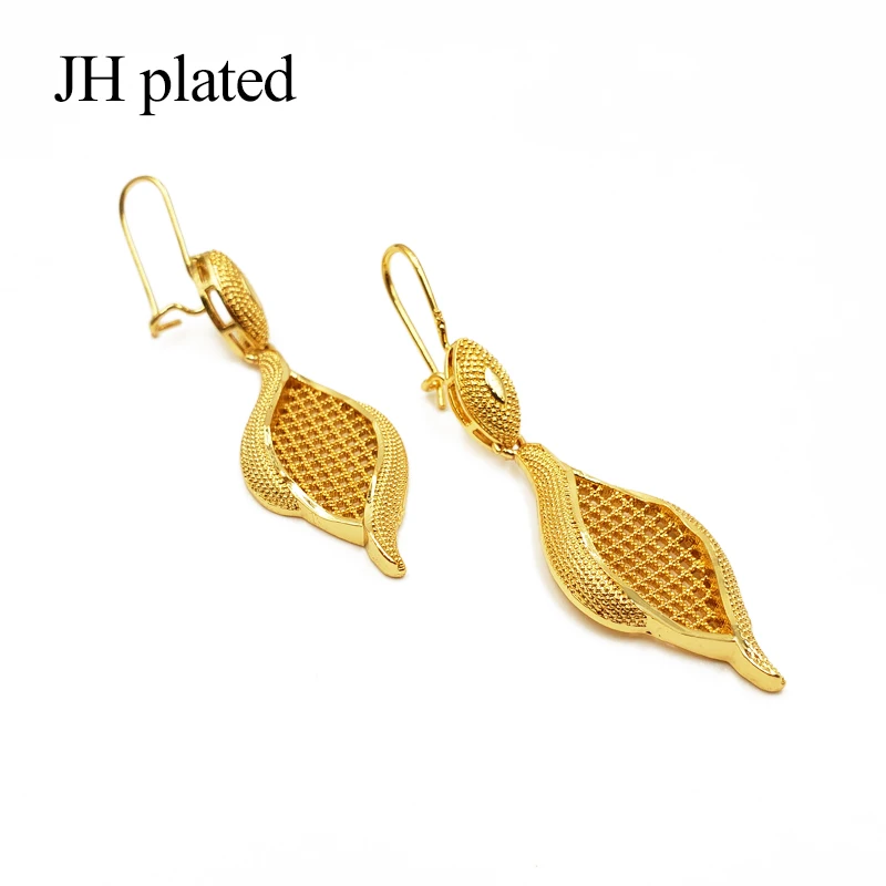 JHplated, новинка, Дубай, модное ожерелье, подвеска, серьги, ювелирные наборы, Африканский золотой цвет, свадебные подарки, вечерние украшения для женщин