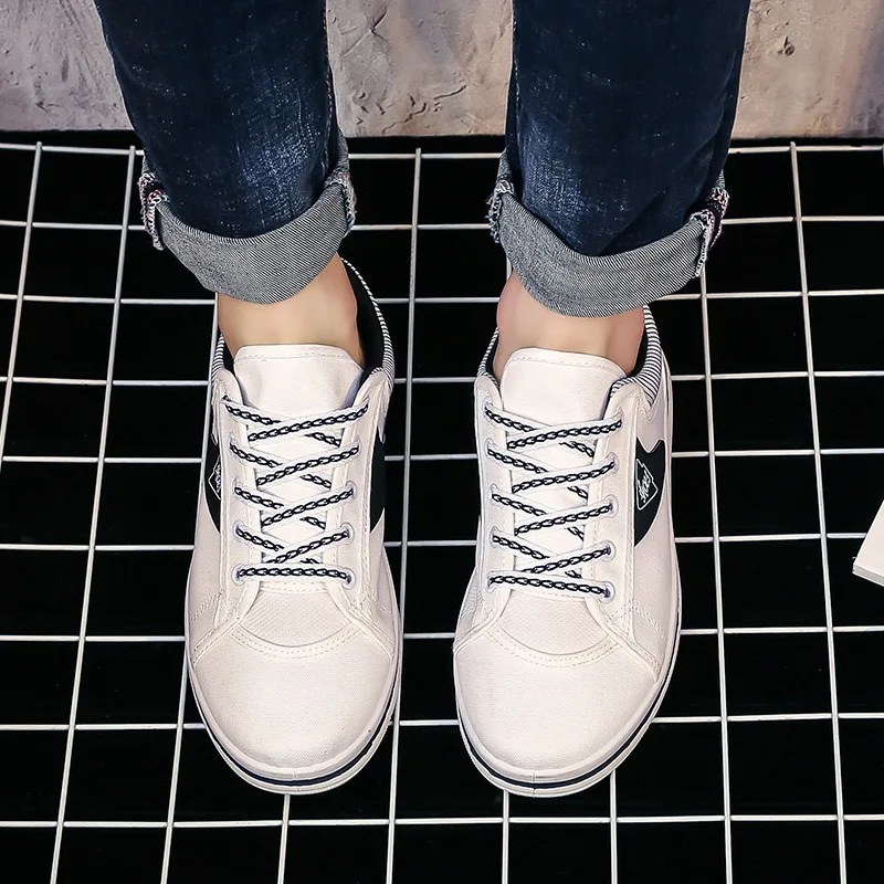 

Casual Sport Sneakers Men's Spring And Summer Breathable Students Running Shoes Fashion Large Size Canvas Lace-up Korean-style M