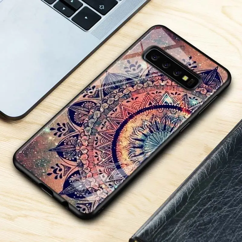 Мандала чакра Йога для samsung Galaxy Note 10 9 8 Pro S10e S10 5G S9 S8 S7 Plus Супер Яркий глянцевый чехол для телефона - Цвет: Style 04