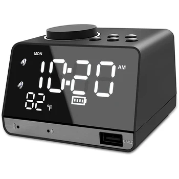 

Digital Alarm Clock Radio, Dual Alarm with Bluetooth Speaker, Weekday/Weekend Mode, Snooze, FM Radio Sleep Timer