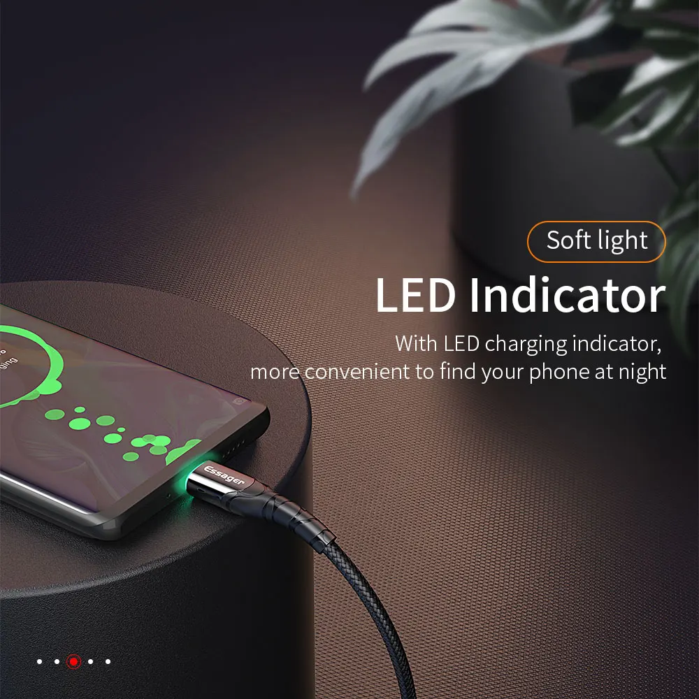 Essager usb type C кабель для samsung S10 S9 Xiaomi Mi 3A Быстрая зарядка USB-C type-c 3 м провод шнур USBC зарядное устройство кабель для мобильного телефона