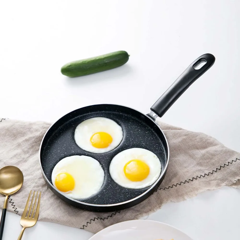 Сковорода для омлета с 3/4 отверстиями, сковорода для яиц, блинов, сковороды, креативная сковорода с антипригарным покрытием, без масла и дыма, сковорода для завтрака, сковорода для приготовления пищи