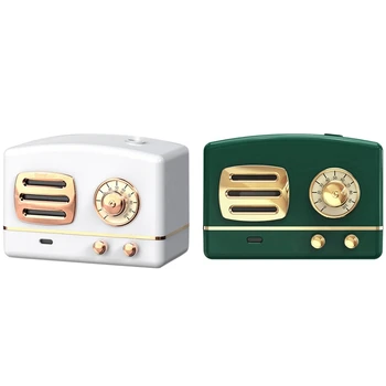 

2Pcs Air Humidifier 200Ml Usb Aromatherapy Aroma Diffuser Home Office Mist Maker Fogger with Led Light - Green & White