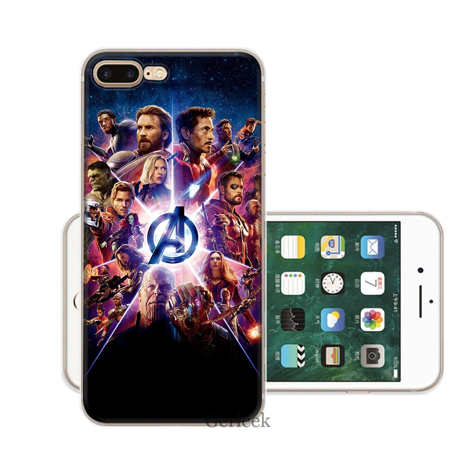 Чехол для мобильного телефона TPU для iPhone 11 Pro XR X XS Max iPhone 7 8 6 6S Plus 5 5S SE чехол Мстители Джокер Дэдпул