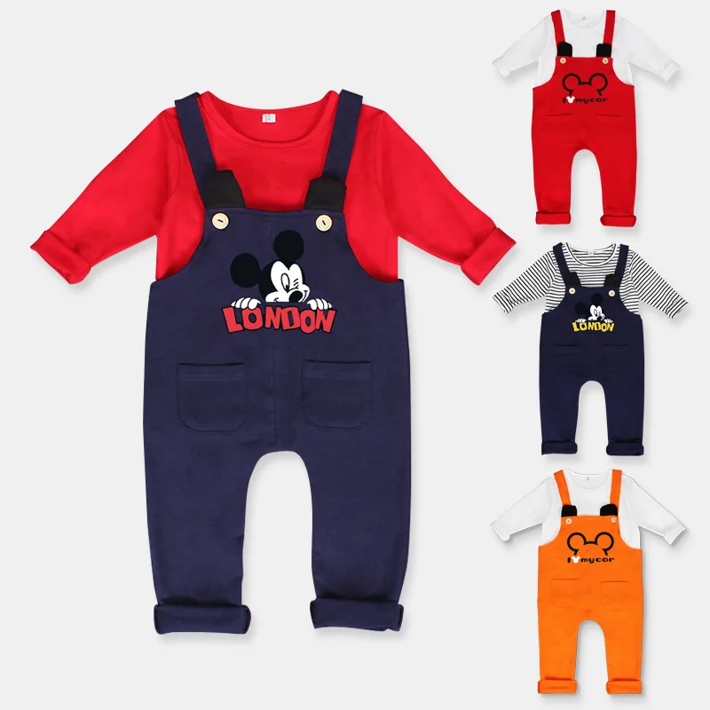 Disney Baby Boys Clothes Rompers Children Clothing Sets Toddler Set Mickey Girl Infant Jumpsuits | Детская одежда и обувь