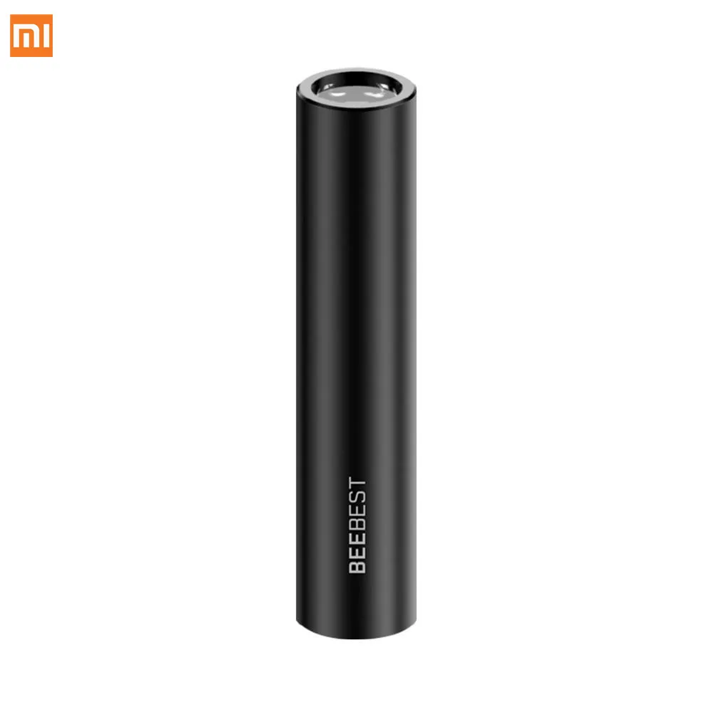Черный Металлический фонарик Xiaomi Beebest, легкий из алюминиевого сплава, IPX7, водонепроницаемый, многофункциональный, безопасный свет для велосипеда - Цвет: Черный