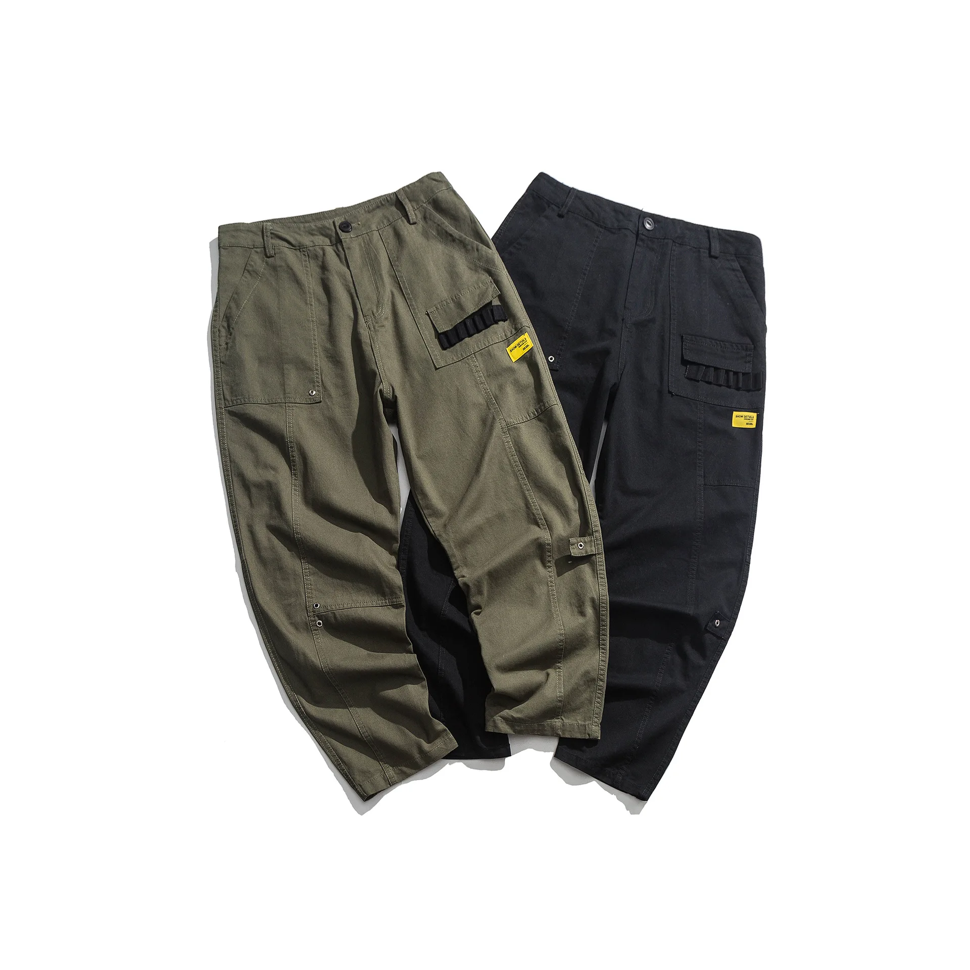 

City Where the Product Origional Japanese-style Multi-pockets Straight-Cut Casual Pants Bib Overall Men's Loose-Fit Men's Trouse