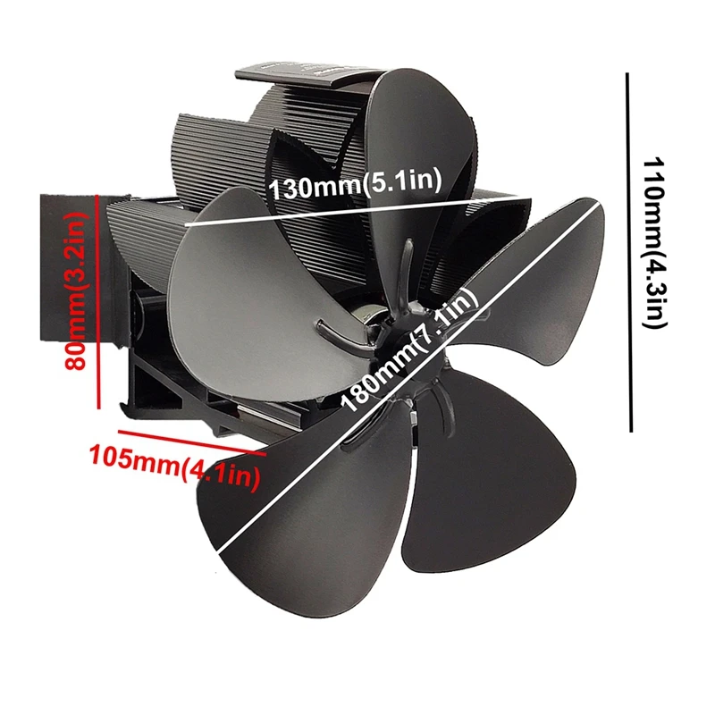 Зажим древесноволокнистая плита вентилятор 5 лопастей-тепловой мощности горелкой увеличивает 80% более теплым воздухом, чем 2 лезвия экологически чистое изделие с плита Thermome