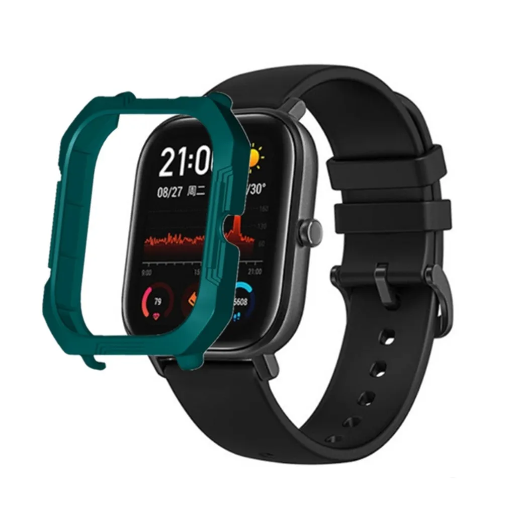 Сменный Чехол для часов из поликарбоната, защитная рамка для Xiaomi Huami Amazfit GTS Watch Explorer Edition - Цвет: GN
