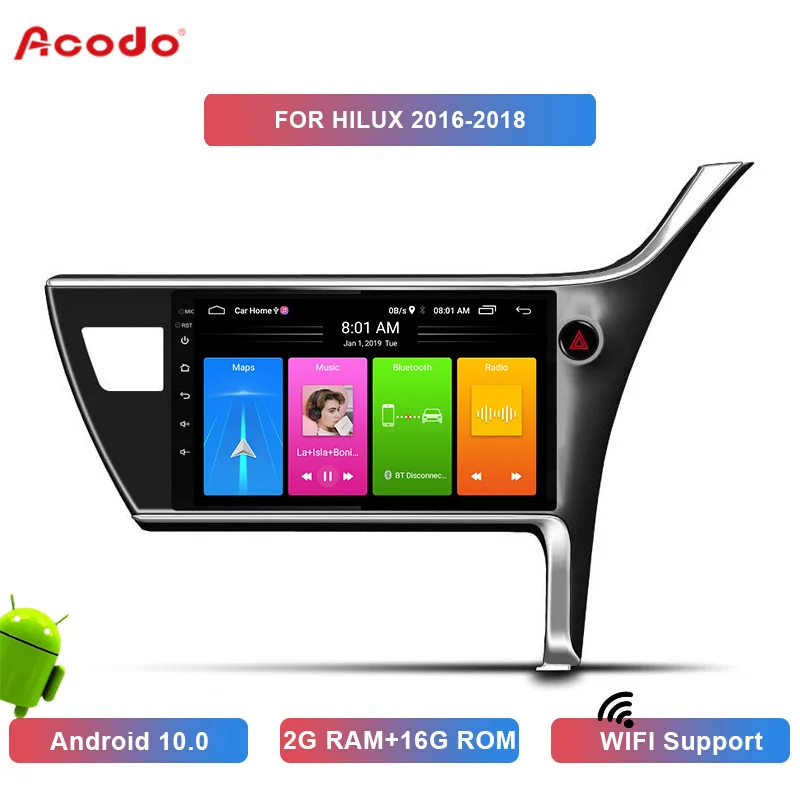 Автомобильная Мультимедийная система ACODO 2 Гб ОЗУ/16 ПЗУ Android 10 0 с GPS Навигатором