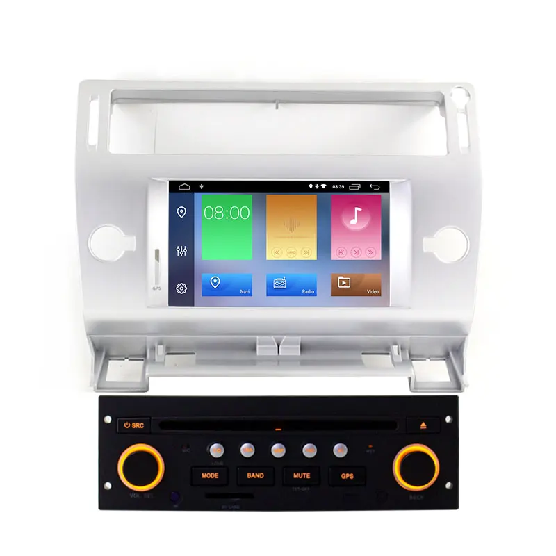 JDASTON 1 Din Android 10,0 автомобильный dvd-плеер gps навигация для Citroen C4 Quatre Triumph 2004-2012 Автомобильный мультимедийный радио wifi Аудио - Цвет: Silver