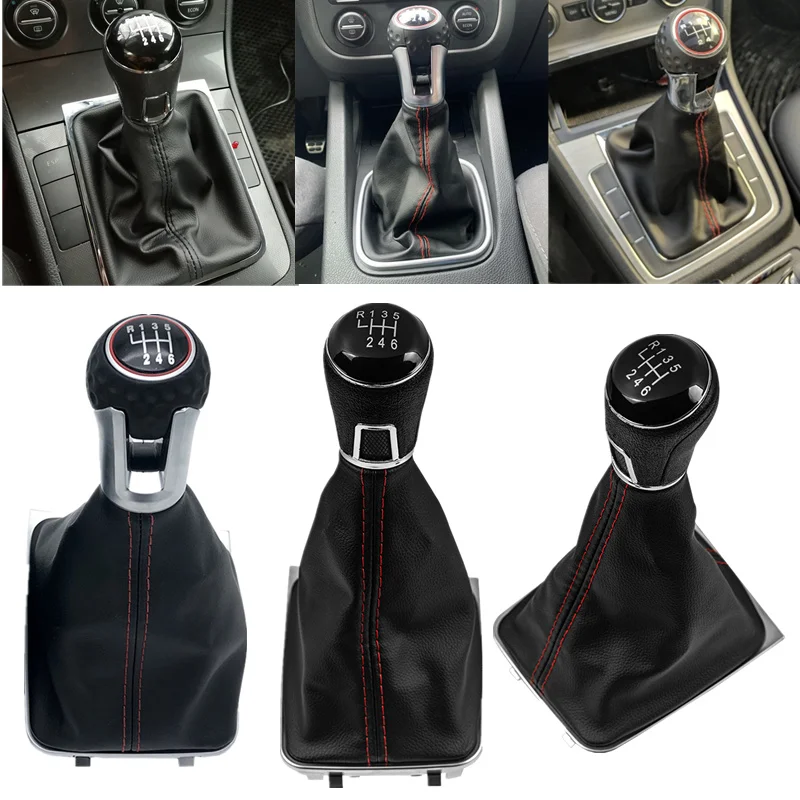자동차 스타일링 기어 시프트 노브 게이 터 부츠 커버 케이스 칼라 폭스 바겐 골프 7 A7 MK7 GTI GTD 2013 2014 2015 2016 2017 2018