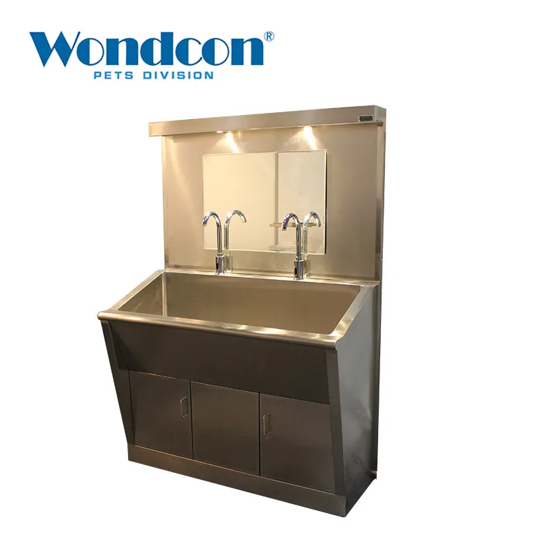 

Wondcon Veterinary shower pool Stainless steel foot medical sink