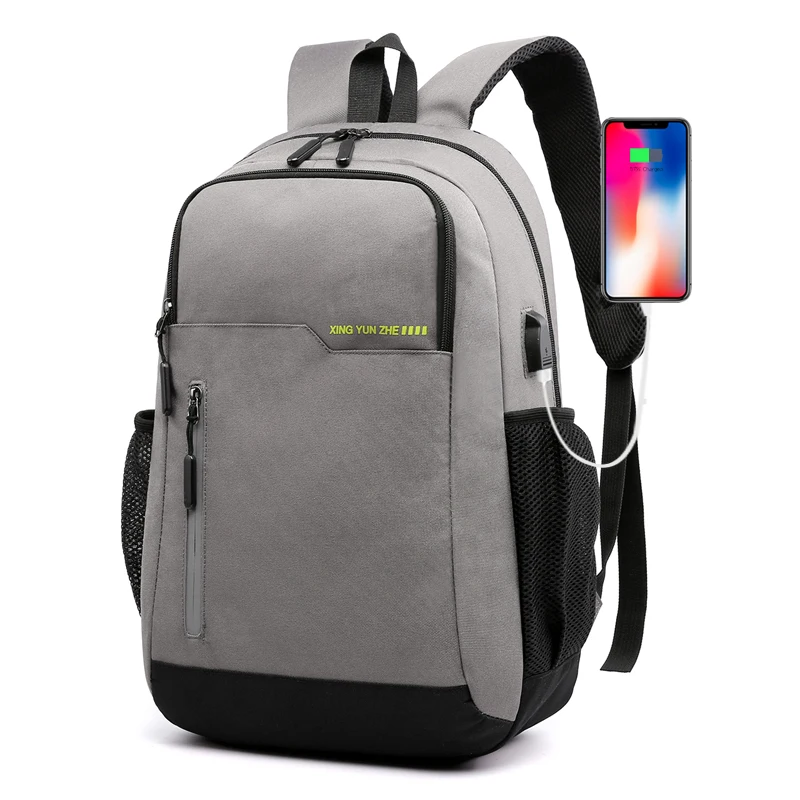 

2019New Men Backpack USB Charging Large Capacity Out Door For Male Bag Waterproof Casual Backpacks Unisex Black Travel Backpacks
