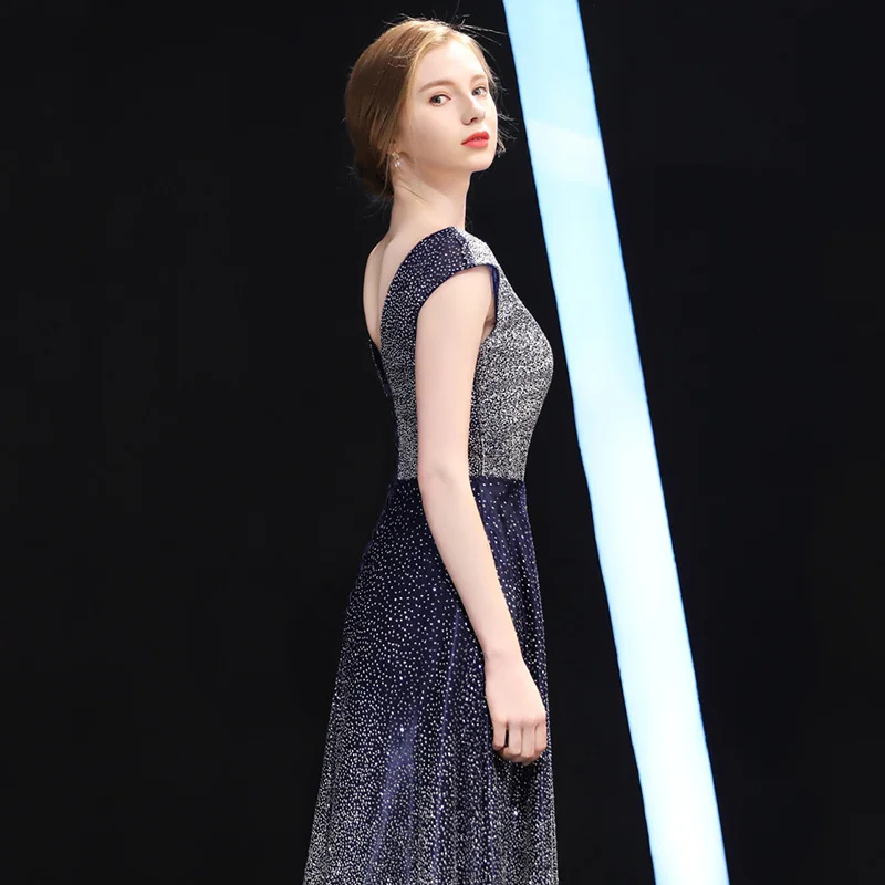 It's Yiiya Evening Gowns Shiny Gradient Color Formal Dresses For Women Party Dress 2020 Sleeveless Long Robe De Soiree K175