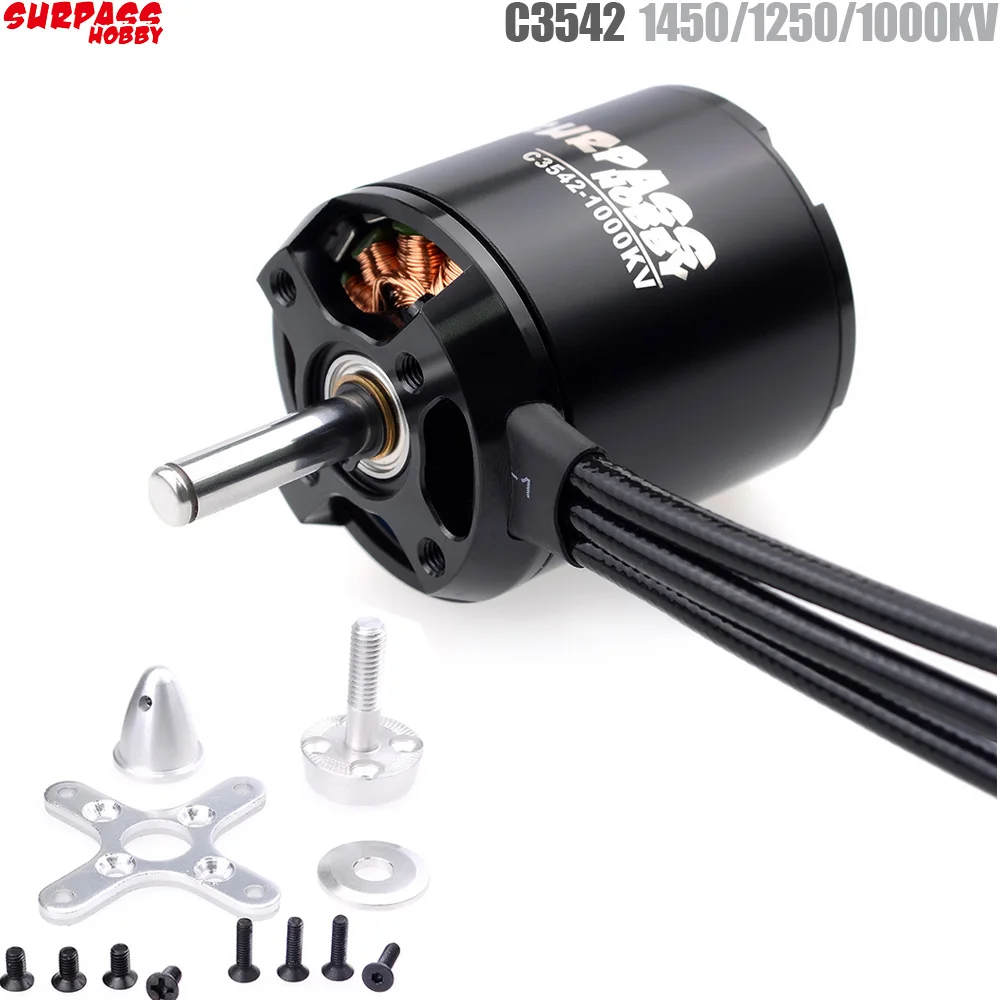 Бесщеточный двигатель SURPASS HOBBY C3542 1450KV/1250KV/1000KV для радиоуправляемого самолета