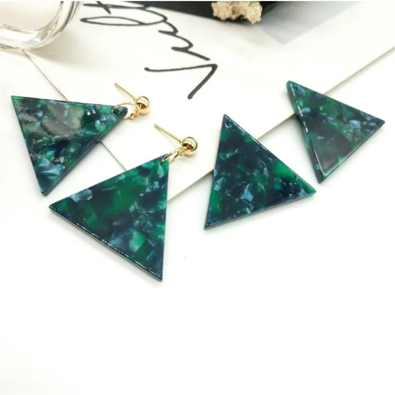 10 шт./лот TriangleTag уксусная кислота акриловые Подвески Разъемы для сережек кулон аксессуары ювелирные украшения сделай сам изготовление