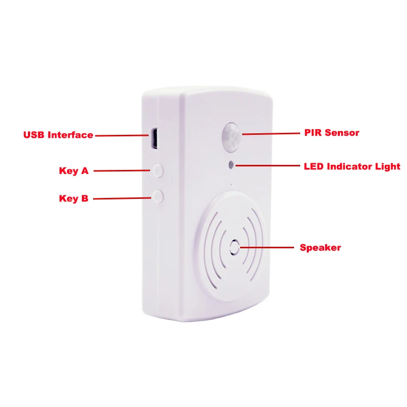 1PC Motion Activated Speaker Separate Motion Sensor Activated Sound Player