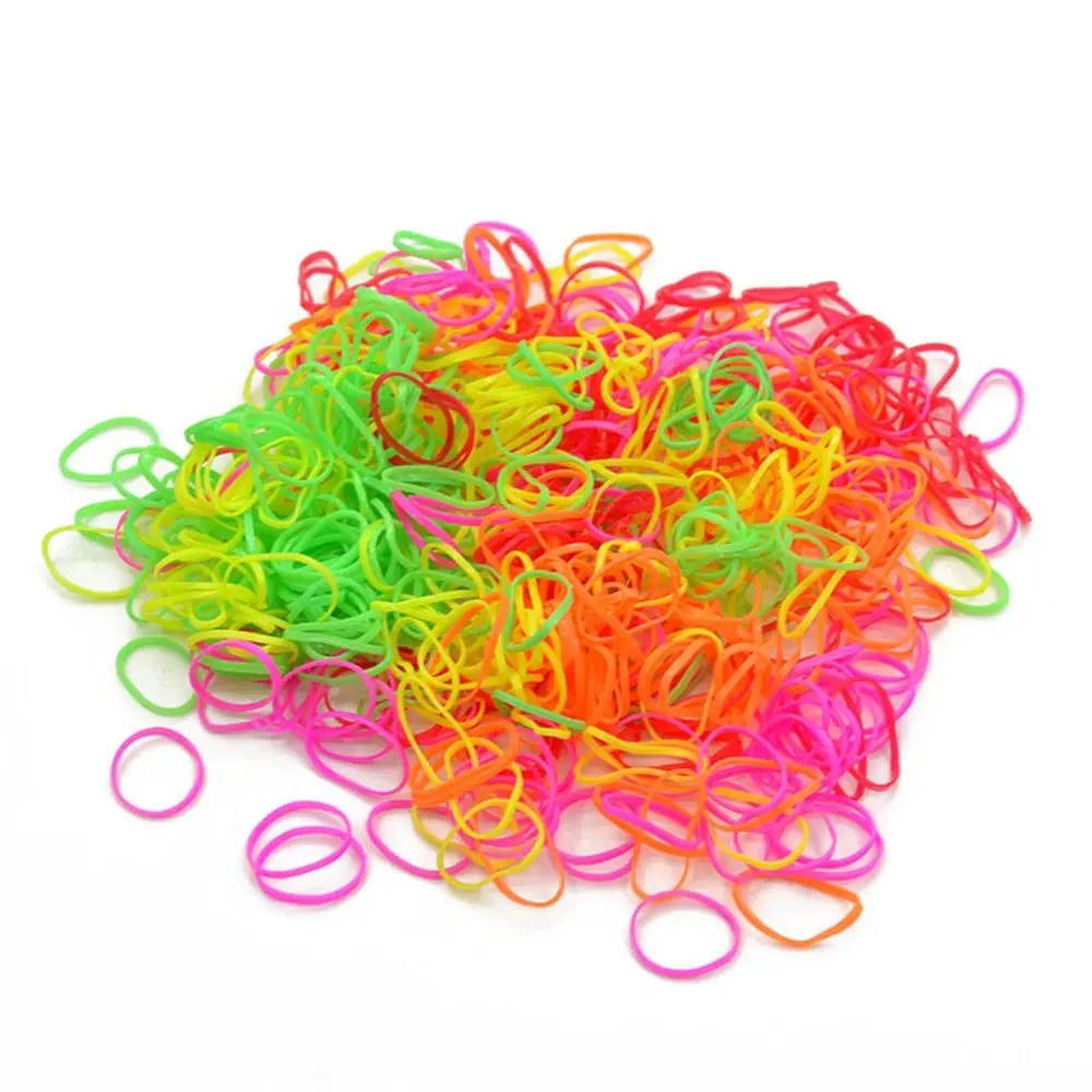 

New Random color 500 pcs/Lot Cosmetic headband For Women Girls Elastic Hair Bands colorful Rubber Hairband Rope hair accessories