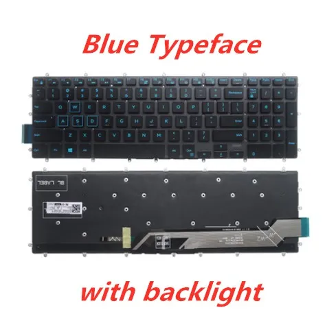 Ноутбук английская клавиатура для ноутбука Dell 15 7566 5567 7567 5665 15-7000 G3-3579 3779 G5-5587 Тетрадь замена Раскладка клавиатуры - Цвет: same as picture