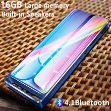 Металлический Bluetooth MP3-плеер встроенный динамик Портативный Аудио 16 ГБ с fm-радио APE Flac спортивный музыкальный плеер