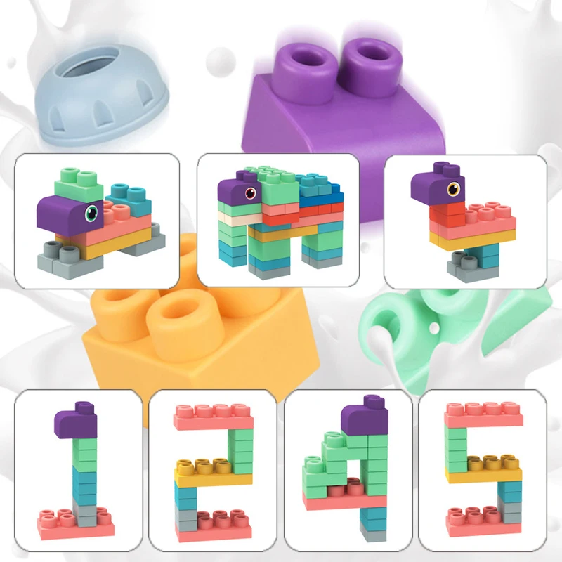 Baby Soft Plastic 3D Building Blocks Big Size Toys Baby Soft