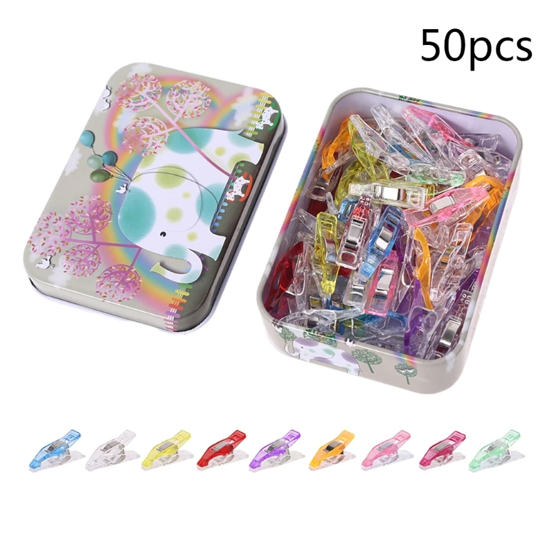 50Pcs Plastic Holding Clip for Crafts Quilting Sewing Knitting Crochet DIY New 50Pcs Plastic Holding Clip for Crafts Quilting Sewing Knitting Crochet DIY New