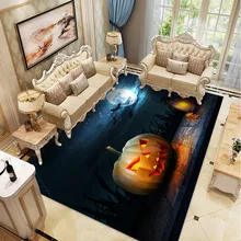 Вечерние ковры на Хэллоуин для гостиной, спальни, 3D креативные мягкие фланелевые ковры с принтом тыквы для мальчиков, игровые коврики
