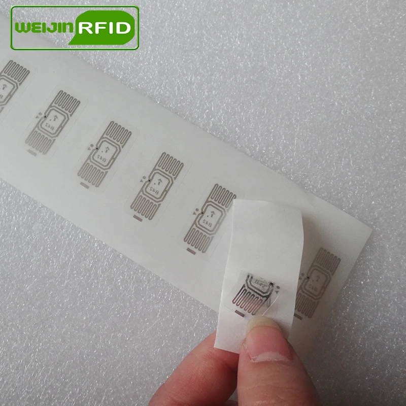 Rfid-теги UHF стикер Impinj B42 EPC6C влажная инкрустация 915mhz868mhz860-960MHZ 2000 шт клей пассивный RFID этикетка