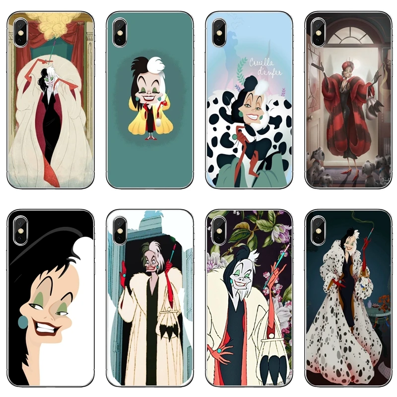 Cruella cartoon soft silicone Phone Case For iPhone 8 7 6 6S Plus 11 Pro XS Max XR X 5 5S SE 4S 4 iPod Touch 5 6 phone cases for iphone 7