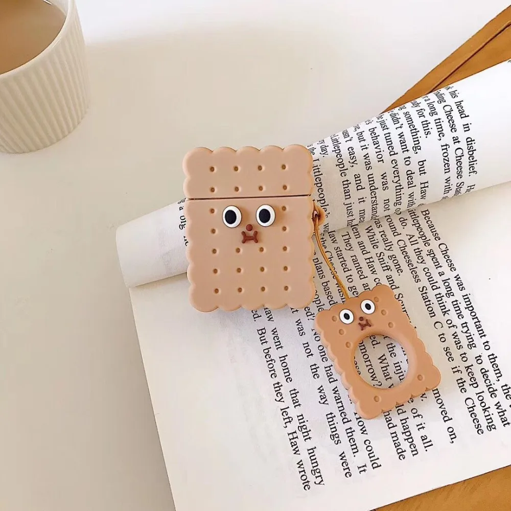 Чехол для AirPods в Корейском стиле ins с милым 3D медведем, чехол для наушников s для Apple Airpods, мультяшный защитный чехол с кольцом на палец