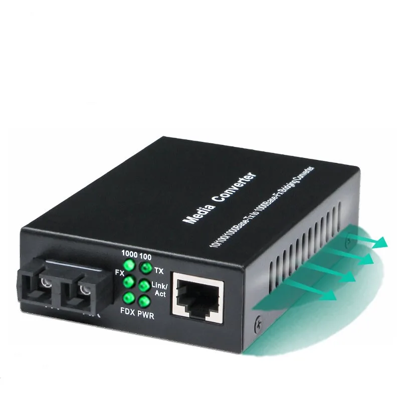 100 м Одномодовый Ethernet медиа конвертер 1 Свет 2 Электрический Fibra оптика