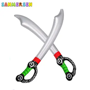 

Quality Inflatable Balloon Sword Toys Soft PVC Pirate Action Party Outdoor Garden Toys Sword Fork For Children Boys Gifts