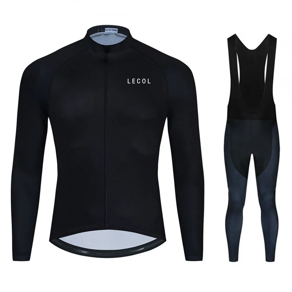 LECOL осенний комплект одежды для велоспорта с длинным рукавом дышащая