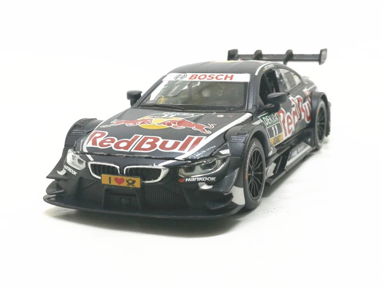 A Литая под давлением Модель автомобиля игрушки 1:32 M4 DTM гоночная команда живопись оттягивающая копия со звуком светильник для детей игрушки подарки - Цвет: A