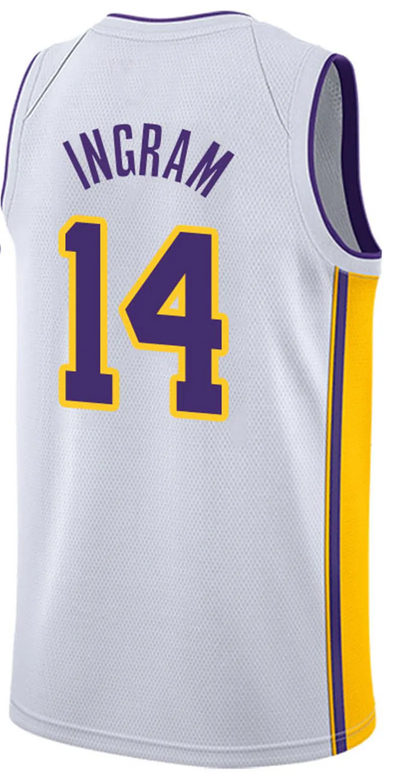 Мужские футболки lebron 23 lebron james 2 lonzo ball 0 kyle kuzma 14 brandon ingram 24 bryant - Цвет: 2018 new