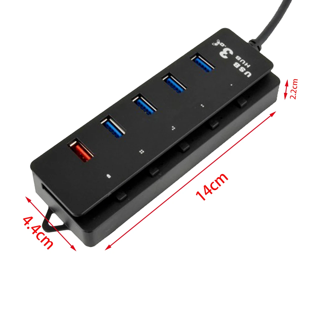 5 портов включения выключения аксессуары usb-хаб адаптер питания удлинитель смарт-зарядки сплиттер практичный портативный компьютер Быстрый