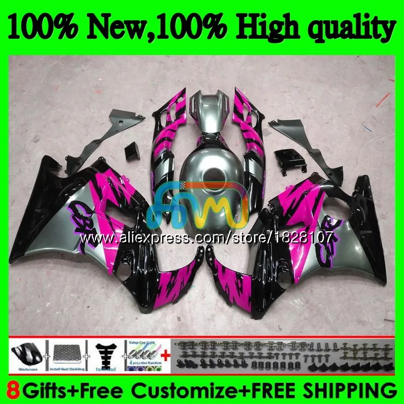 Комплект+ майка для HONDA CBR600F3 ярко-розовый серый 600CC CBR 600F3 97 98 1997 1998 3BS. 264 CBR600 CBR 600 FS F3 95 96 1995 1996 обтекатели