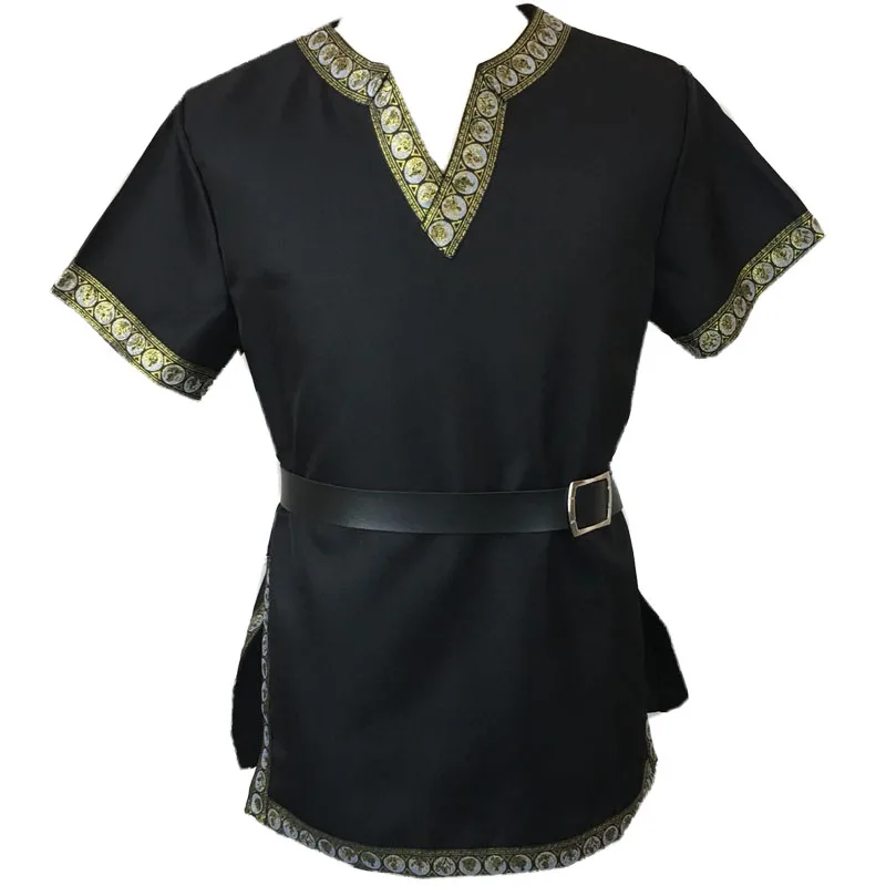 Мужской костюм рубашка с коротким рукавом поясом| |