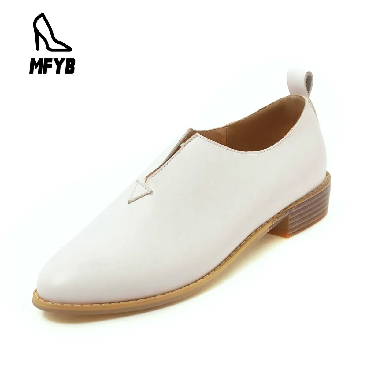 

MFYB Women's single shoes 2019 autumn new comfortable low-heeled shoes large size 40-45 casual single shoes women