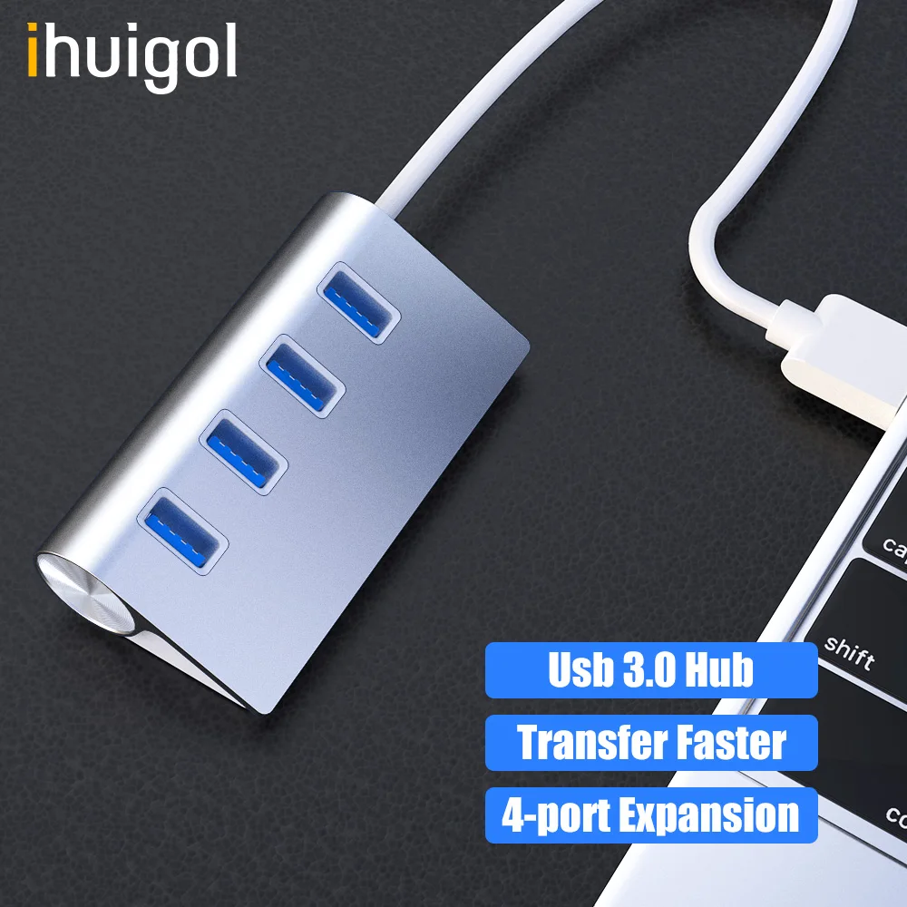 

ihuigol USB HUB Mini 4-Ports Multiple USB 3.0 Splitter For PC Computer Laptop HUB Adapter High Speed Sync Data Charging Expander