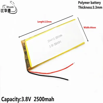 

Good Qulity battery 3.8V,2500mAH 3344113 Polymer lithium ion / Li-ion battery for tablet Internal battery of mobile phone
