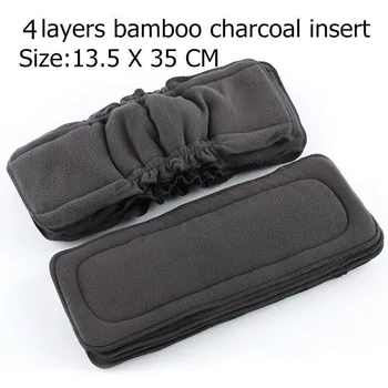 

5PCS Reusable Bamboo Charcoal Insert Baby Cloth Diaper Mat Nappy Inserts Changing Liners 3/4/5 layer each insert Wholesale